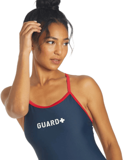 Sporti Women's Guard Piped Thin Strap One Piece Swimsuit