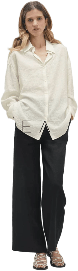 Andrea Tang Lydia Pleated Silk Shirt