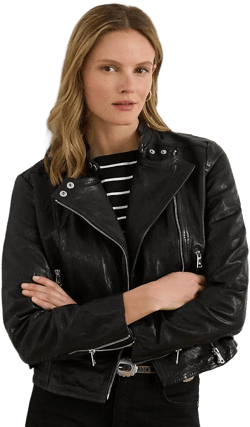 Lauren Women's Ralph Lauren Leather Moto Jacket
