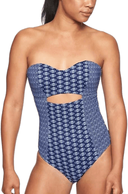Athleta Swim Athleta Tangier Cut Out Blue Tile Swimsuit. Nwt