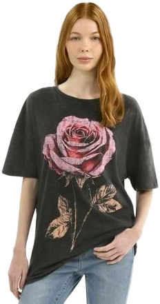 No Boundaries Washed Graphic Boyfriend Tee Women's