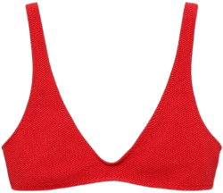 MANGO Women's Textured Bikini Top