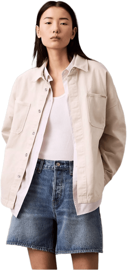 Calvin Klein Women's Oversized Cotton Utility Shirt