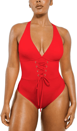 Shapellx Women's Smart Sculpt Plunge Corset Shaping Swimsuit