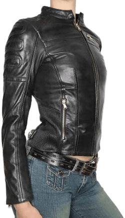 Sexy Leather Quilted Moto Jacket