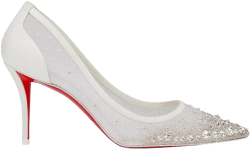 Christian Louboutin Miss Z Crystal Beaded Mesh Pumps