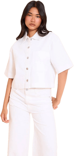 Denim Shirt with Pocket Detail