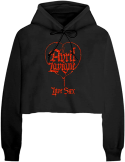 Avril Lavigne Glitter Crop Hoodie