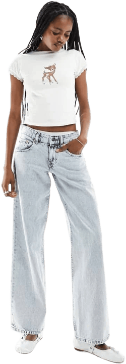 80s Parallel Leg Low Rise Jeans