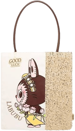 Pop Mart Labubu Good Luck To You Canvas Tote Bag Thailand Exclusive
