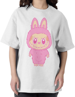 Labubu Whole Body Pink Body Oversized T-Shirt