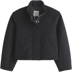 Abercrombie & Fitch Women's Barrel Sleeve Wool-Blend Jacket