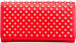 Christian Louboutin Women's Macaron Spiked Calfskin Wallet