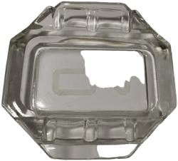 Cn Canadian National Railroad Clear Glass Ashtray 5.5" 4290
