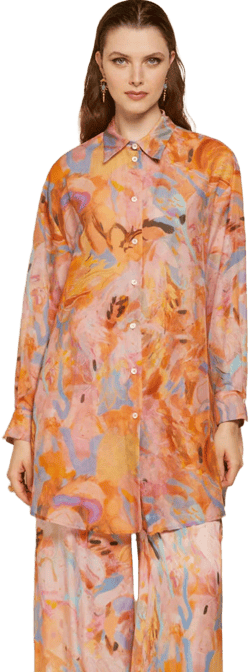 Oversized Silk Blend Shirt