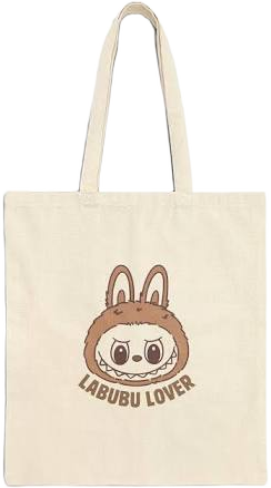 Labubu Lover Cotton Canvas Tote Bag