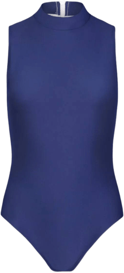 Sleeveless Mock-Neck Swimsuit