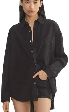 Denim Forum Women's The '80s Comfy Denim Shirt with Eyeliner