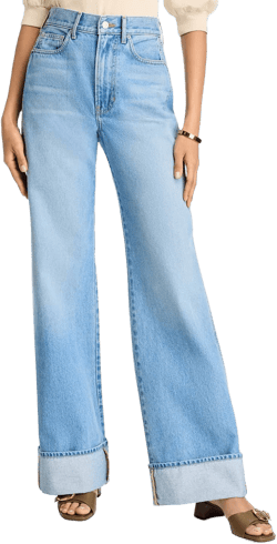 Veronica Beard Taylor High-Rise Wide-Leg Jeans