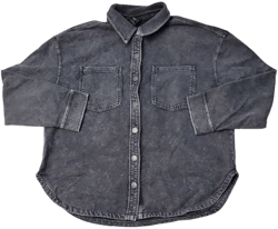 Members Mark Women's Relaxed Fit Knit Denim Shirt