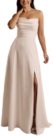 DB Studio Matte Satin A-Line Wedding Dress with Sculpted Bodice