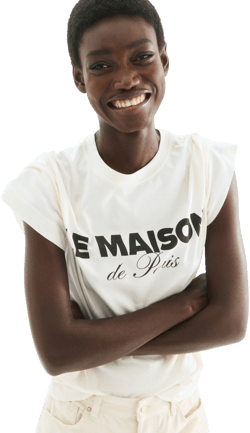 Ladies H&M White Printed T-Shirt