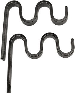 Wrought Iron Double Curtain Rod Bracket (2 pack) - Hand Made by the Amish