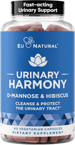 Urinary Harmony D-Mannose Supplement – Urinary Tract Health for Women – Potent Clinical Strength Formula Cleanses and Flushes the Urinary System – 60 Fast Acting Capsules (Improved Comfort in 7 Days) 60 Count (Pack of 1)