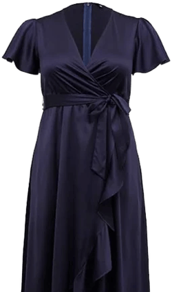 Torrid Dresses | Navy Blue Torrid Faux Wrap High Low Dress | Color: Blue | Size: 16 | Jcaisse's Closet