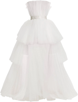 Bronx and Banco Women's Anna Strapless High-Low Tulle Gown