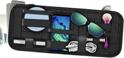 SourceTon 2 Packs Car Sun Visor Organizer, Car Visor Storage Anti-Slip Elastic Woven Board for Sunglass Holder Parking Fuel Card Digital Accessories