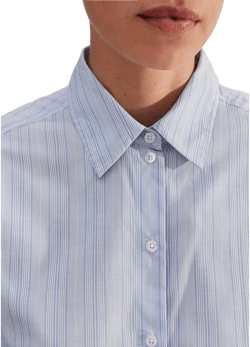 Me+em Women's Striped Cotton Silk Shirt