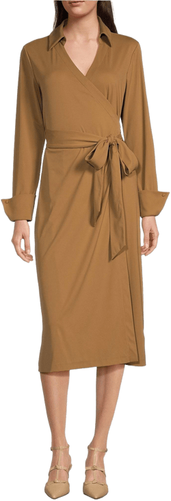 Alex Marie Adaline Jetset-Tech Super Stretch Wrap Midi Dress