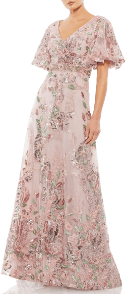 Mac Duggal Women's Floral Embellished Gown