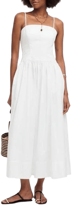 Madewell Women's Poplin Seamed Maxi Dress
