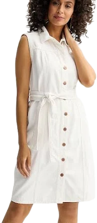Sonoma Goods For Life Women's Button-Front Sleeveless Denim Dress