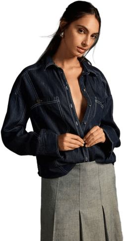 Oversized Denim Shirt