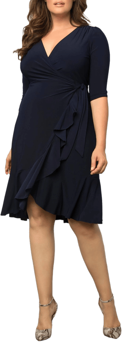 Kiyonna Women's Plus Size Whimsy Wrap Dress
