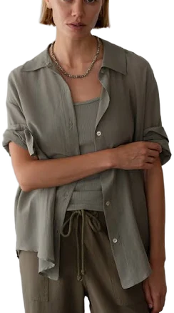 Silk Cotton Sheer Shirt