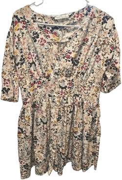 Floral Print Short Sleeve Dress