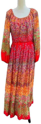 Lord & Taylor Women's Floral Long Sleeve Maxi Dress