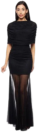 Premier Amour Women's Short Sleeve Evening Gown