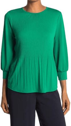 Adrianna Papell Moss Crepe Pleated Top