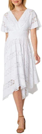 Womens Rabbit Rabbit Rabbit Short Sleeve Solid Fit & Flare Dress