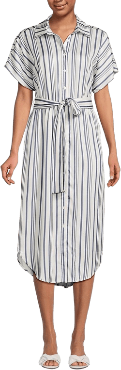 Saks Fifth Avenue Women's Striped Belted Midi Dress
