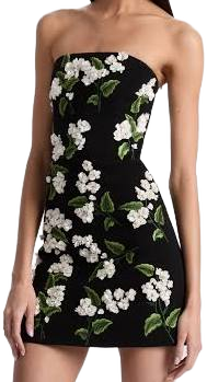 Alice + Olivia Women's Velia Embellished Strapless Mini Gown