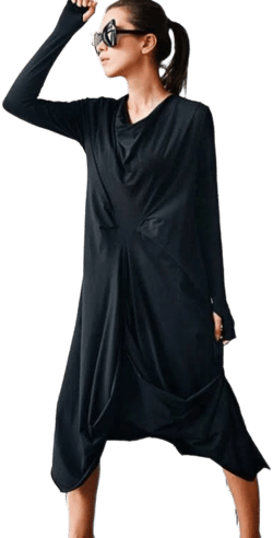 Oversized Maxi Dress with Thumb Holes