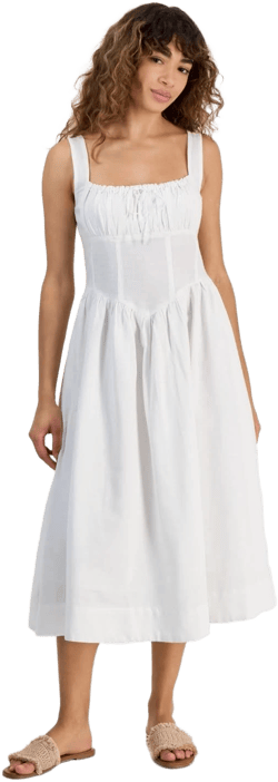 and Now This Women's Sleeveless Corset Midi Dress
