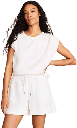Lou & Grey Women's Scubasoft Pleated Muscle T-Shirt