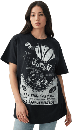 Ardene Women's Oversized No Doubt Cotton T-Shirt